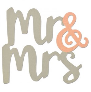 Fustella Sizzix Mr & Mrs 661714