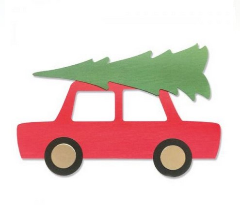 Fustella A4 Sizzix Auto e Albero 665351