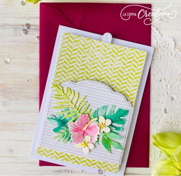 Fustella Sottile Foglie Tropicali RU457