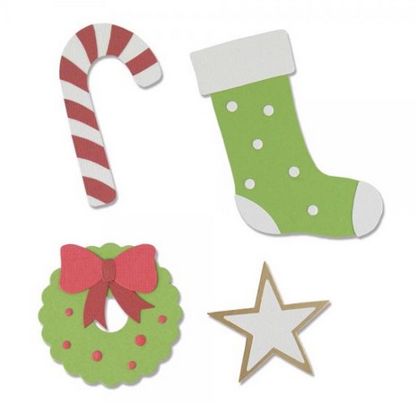 Fustella Sizzix 4 Decori Natalizi 664592