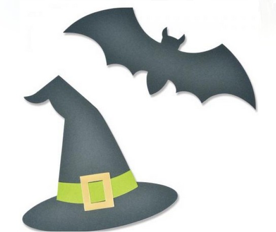 Fustella A4 Sizzix Cappello Befana e Pipistrello 665965