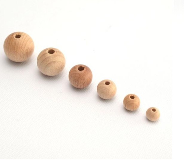 Scatola palline legno mix misure