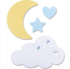 Fustella L Sizzix Luna e Nuvola 665963