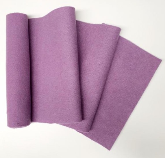 Glicine feltro lana 150x30