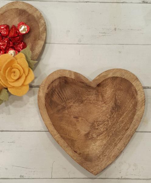 Vassoio cuore legno piccolo