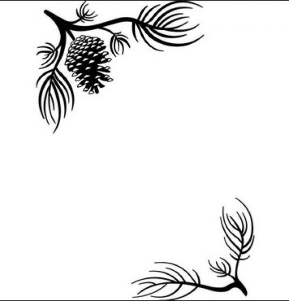 Embossing Pine Corners