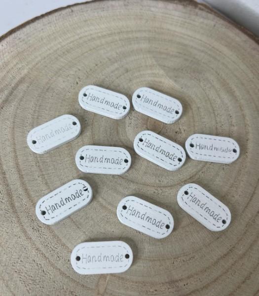 Etichetta total white "Handmade"