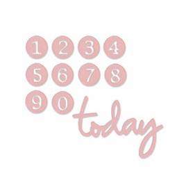 Fustella sottile Dainty Birthday Numbers Sizzix 662577