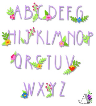 Fustella sottile Floral Alphabet Sizzix 666236