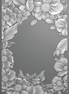 Embossing 3D Flower frame