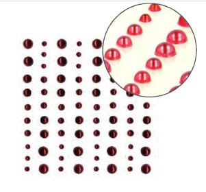 Mezze Perle autoadesive Bordeaux