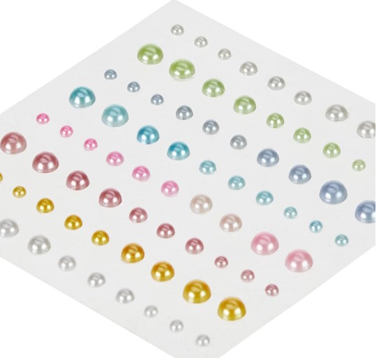 Mezze Perle autoadesive Pastello