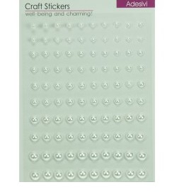 Mezze Perle autoadesive Bianche