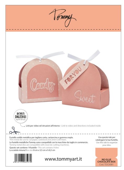 Fustella Sottile Tommy No Glue Chocolate box
