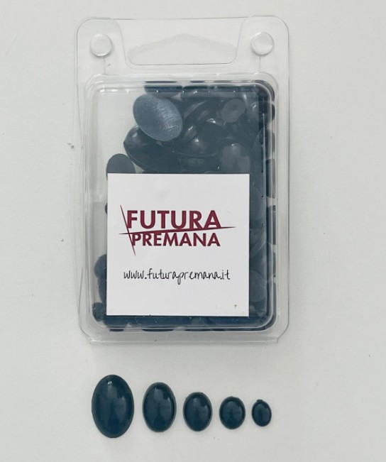 Kit Mezze Perle nere Ovali