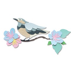 Fustella Sottile Sizzix Uccello Primaverile 665093