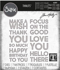 Fustella Sottile Sizzix Testo 1 665847