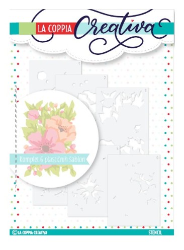 Sfondo Stencil con Fiori P525