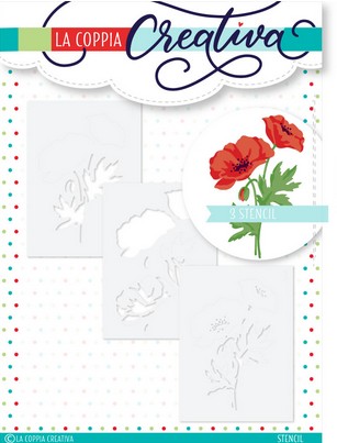 Stencil Due Papaveri P544