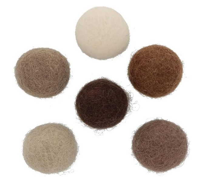 Pon Pon Lana Sfumature di Marrone 2,5cm