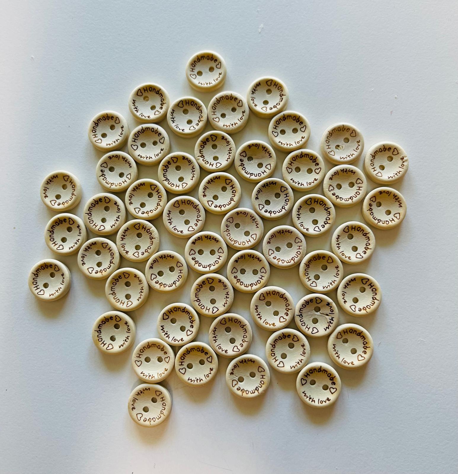 Bottoni Legno Hand Made With Love