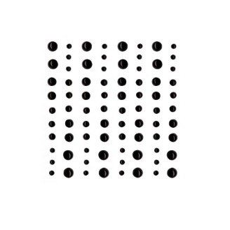 Mezze Perle Autoadesive Nere