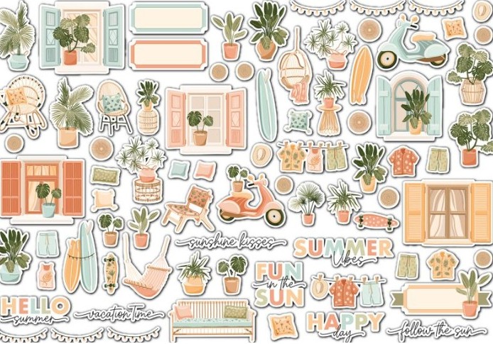 Die Cuts Tropical Vibes by Tommy Art