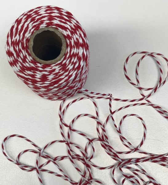 Twine cord rossa e bianca
