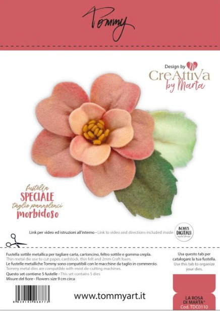 Fustella Sottile Tommy La rosa di Marta® design by Creattiva by Marta