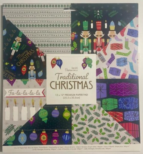 Paper Pad Traditional Christmas 12x12