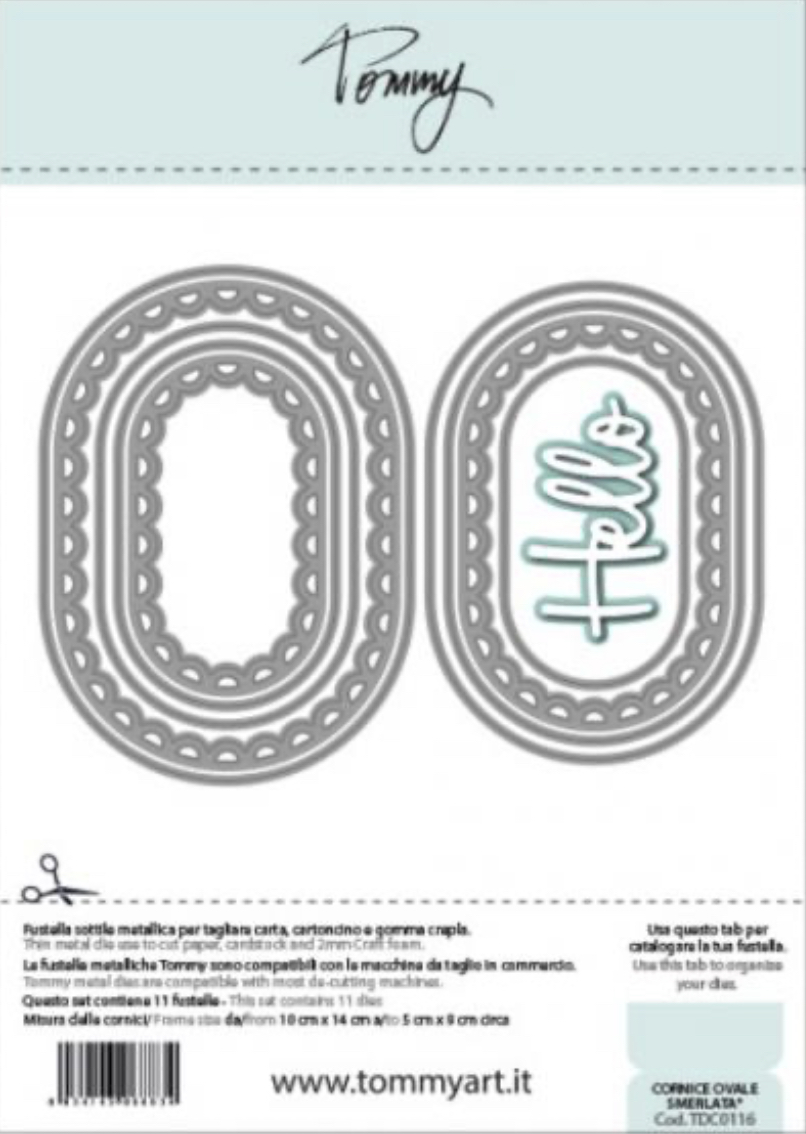 Fustella Sottile Tommy Cornice Ovale Smerlata