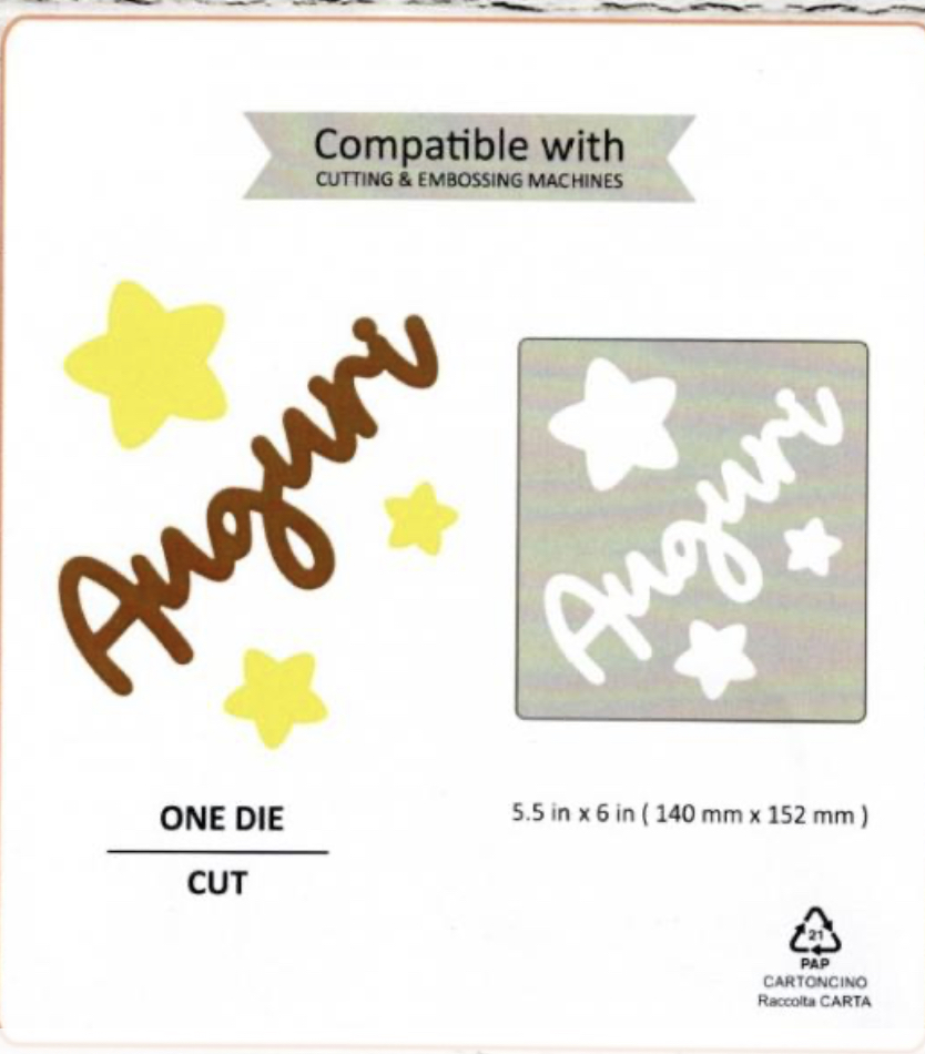 Fustella L Futura Auguri con Stelle 4700