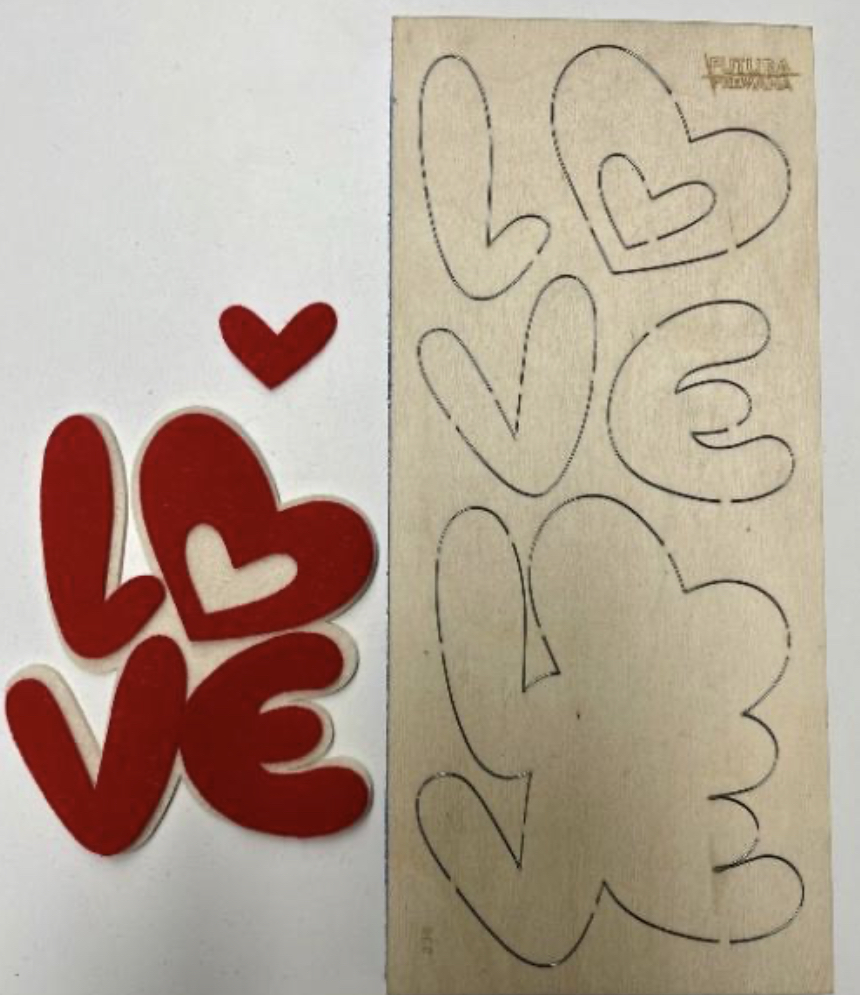 Fustella XL Artigianale Love con Mattatura