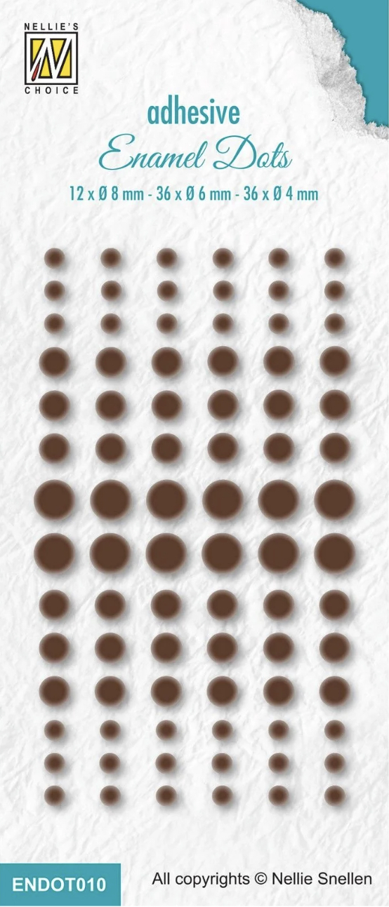 Enamel Dots Brown